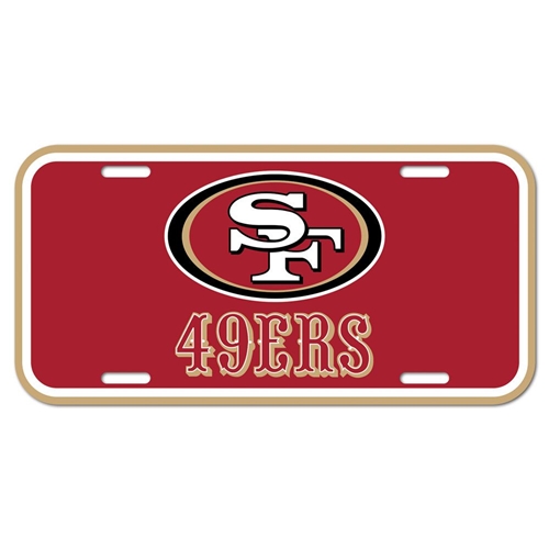 San Francisco 49ers NFL Souvenir Plastic LICENSE PLATE