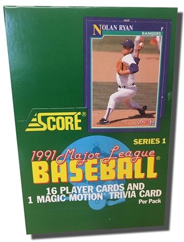 1991 Score Series 1 BASEBALL Sealed Wax Box - 36 Packs