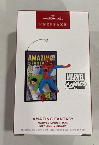 2022 Hallmark Marvel Spider-Man Amazing Fantasy 60th Anniversary Keepsake Ornament *NEW*