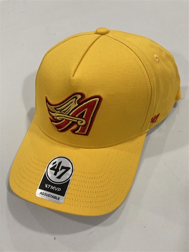 Los Angeles Angels Cooperstown MLB Yellow GOLD Sure Shot Two Tone MVP Adjustable Hat