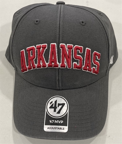 Arkansas Razorbacks NCAA Charcoal Legend Lone Script MVP Adjustable Hat *NEW*