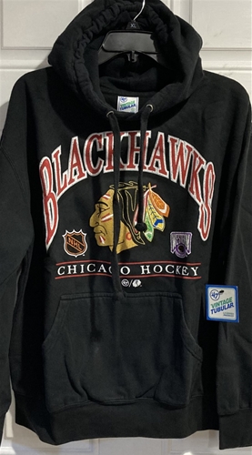Chicago Blackhawks NHL VINTAGE Black Pierce Men's Hoodie *SALE* Size L