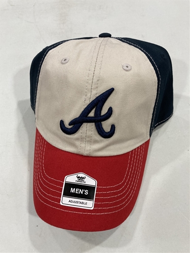 Atlanta Braves MLB Navy Mass Triple Up Clean Up Adjustable Hat *NEW*