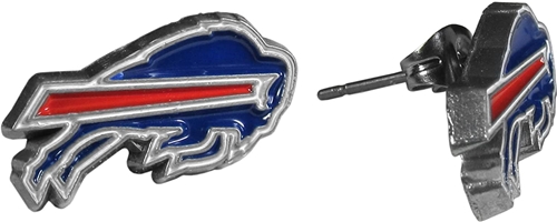 Buffalo Bills NFL Silver Stud Earrings