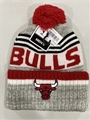 Chicago Bulls NBA Gray Mass Slab Knit Cuff Cap w/ Pom
