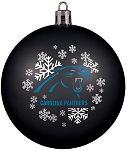 Carolina Panthers NFL Snowflake Shatter-Proof Ball Ornament - 6ct Case *SALE*
