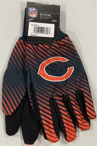 Chicago Bears NFL Full Color 2 Tone Sport Utility Gloves - 6ct Lot