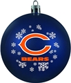 Chicago Bears NFL Snowflake Blue Shatter-Proof Ball Ornament - 6ct Case