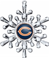 Chicago Bears NFL Traditional Snowflake Ornament - 6ct Case *SALE*