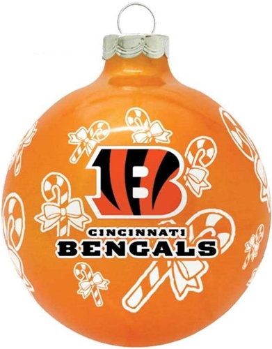 Cincinnati Bengals NFL Small Glass Ball Ornament *NEW* - 6ct Case