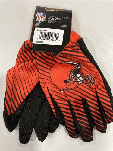 Cleveland Browns NFL Full Color 2 Tone Sport Utility Gloves - 6ct Lot
