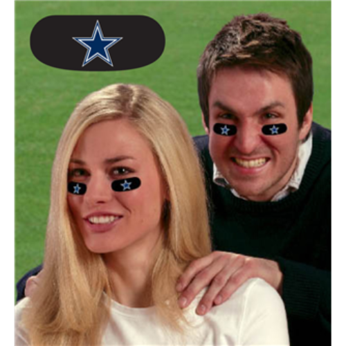 Dallas Cowboys NFL Vinyl Face Decorations 6 Pack Eye Black Strips *SALE*