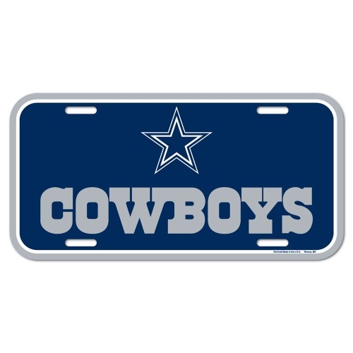 Dallas Cowboys NFL Souvenir Blue Plastic LICENSE PLATE