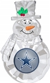 Dallas Cowboys NFL Traditional Snowman Ornament - 6 Count Case