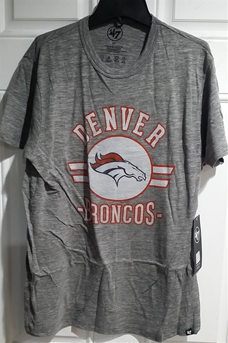 Denver Broncos NFL Vintage Grey Tri-State Men's T Shirt *SALE* - Dozen Lot