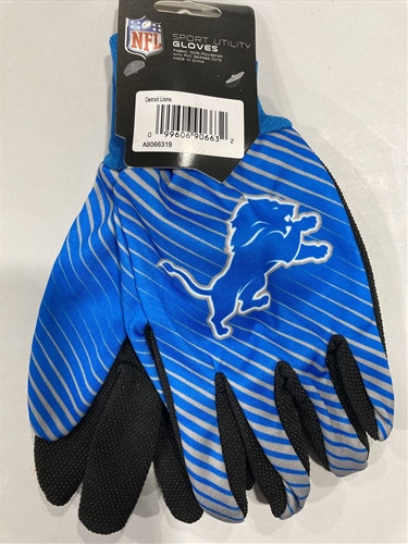 Detroit Lions NFL Full Color 2 Tone Sport Utility Gloves *NEW* - 6ct Lot