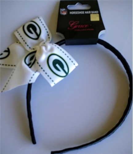 Green Bay Packers NFL Grace Collection Bow Headband - One Dozen Lot *SALE*