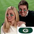 Green Bay Packers NFL Vinyl Face Decorations 6 Pack Eye Black Strips *SALE*