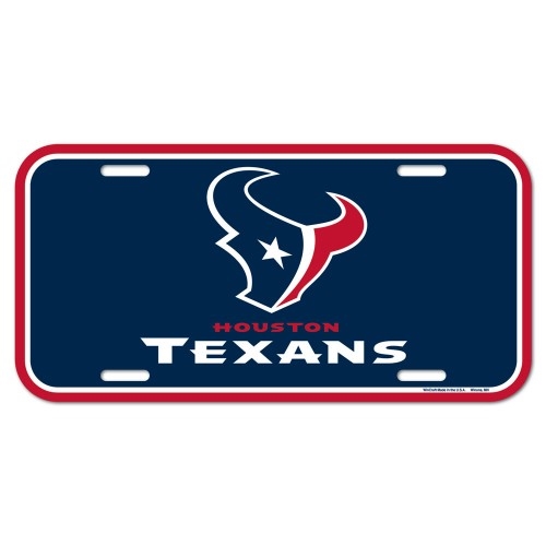 Houston Texans NFL Souvenir Blue Plastic LICENSE PLATE