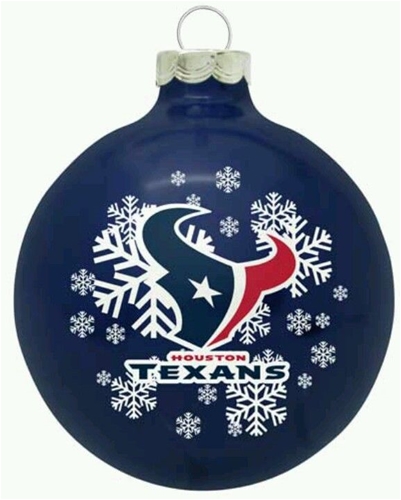 Houston Texans NFL Snowflake Blue Shatter-Proof Ball Ornament - 6ct Case *SALE*