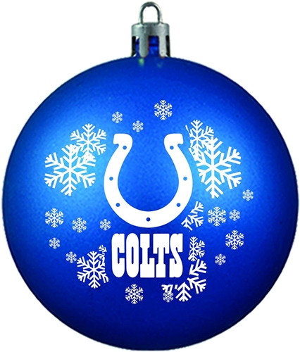Indianapolis Colts NFL Snowflake Shatter-Proof Ball Ornament - 6ct Case *SALE*