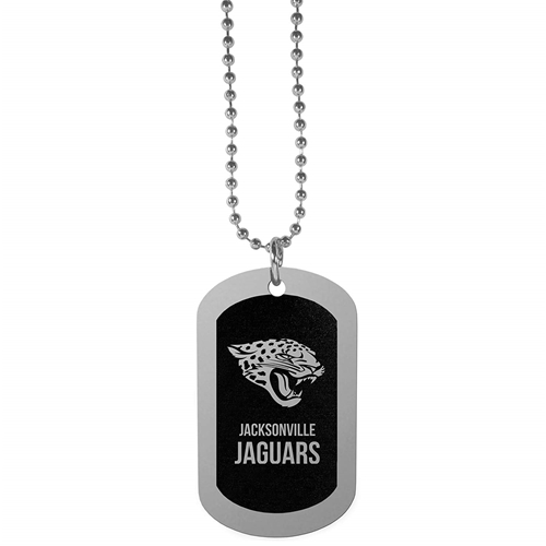 Jacksonville Jaguars NFL Black Chrome Dog Tag Necklace *CLOSEOUT*