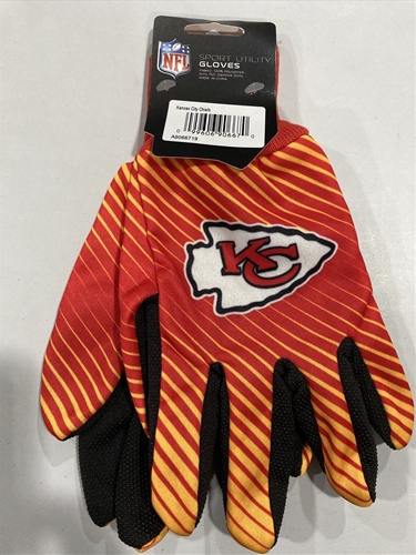 Kansas City Chiefs NFL Full Color 2 Tone Sport Utility Gloves - 6ct Lot