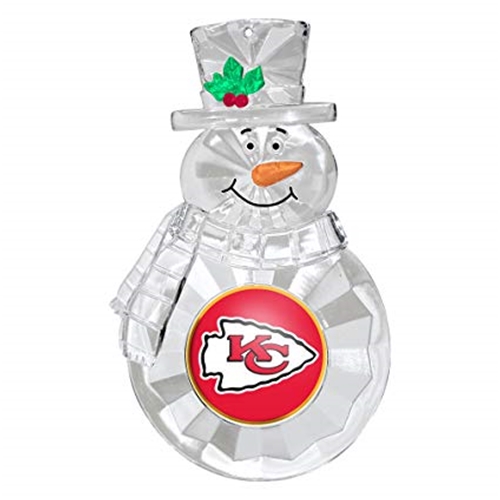 Kansas City Chiefs NFL Traditional Snowman Ornament - 6 Count Case *SALE*