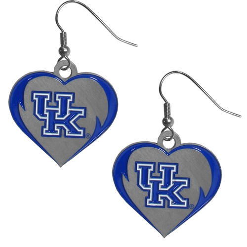 Kentucky Wildcats NCAA Heart Dangle Earrings *NEW*