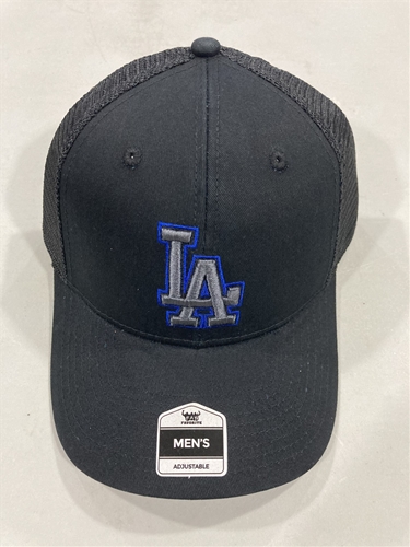 Los Angeles Dodgers MLB Black Mass Trucker Mesh Snapback Hat *NEW*