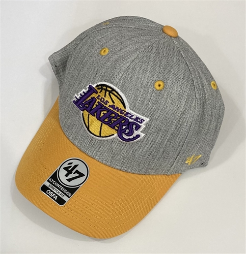 Los Angeles Lakers NBA Gray Morgan Contender Stretch Fit HAT *SALE*