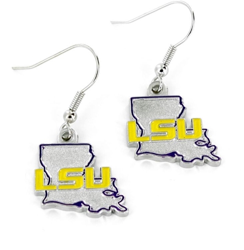LSU Tigers State Design NCAA Dangle Earrings *SALE*
