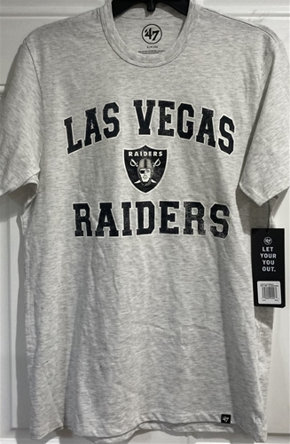 Las Vegas Raiders NFL Relay Grey Men's Union Arch Franklin Tee *NEW* Size L