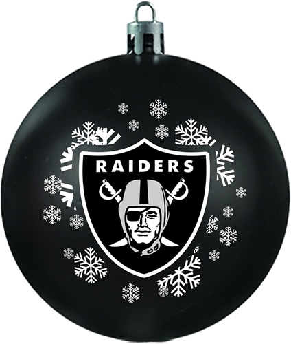 Las Vegas Raiders NFL Snowflake Shatter-Proof Ball Ornament *SALE*