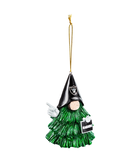 Las Vegas Raiders NFL Gnome Tree Character Ornament - 6ct Case *NEW*