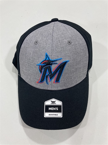 Miami Marlins MLB Black Mass Essential MVP Adjustable HAT