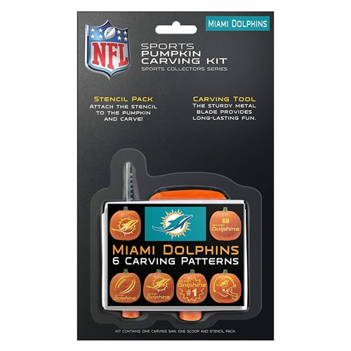 Miami Dolphins NFL Team Logo Pumpkin Carving Kit - 12ct Case