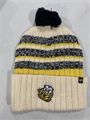 Michigan Wolverines Vintage NCAA Natural Tavern Knit Cuff Cap w/ Pom *NEW*