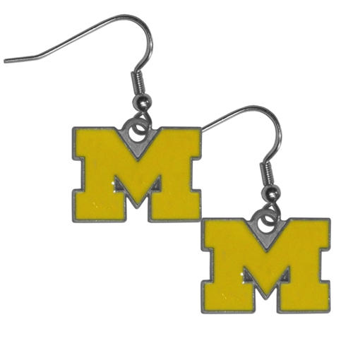 Michigan Wolverines NCAA Dangle Earrings *NEW*