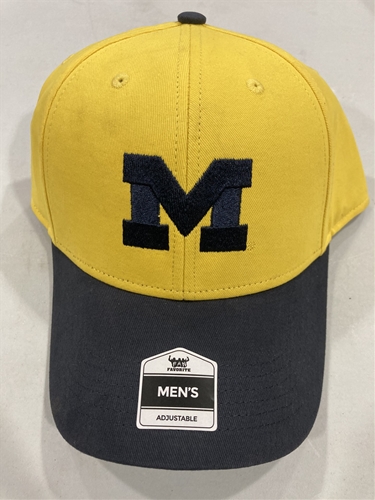 Michigan Wolverines NCAA Yellow Mass Two Tone Basic MVP Hat *NEW*
