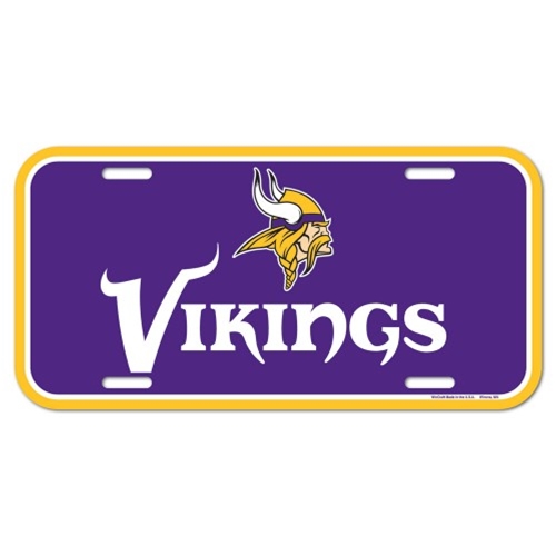 Minnesota Vikings NFL Souvenir Plastic LICENSE PLATE