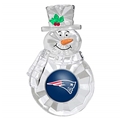 New England Patriots NFL Traditional Snowman Ornament - 6 Count Case