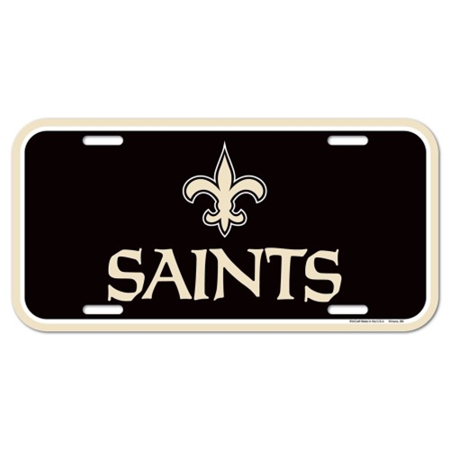 New Orleans Saints NFL Souvenir Plastic LICENSE PLATE