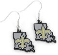 New Orleans Saints State Design NFL Dangle Earrings