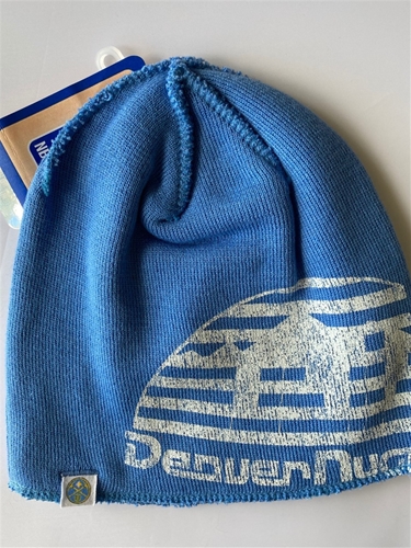 Denver Nuggets NBA Blue Distressed Big Logo Knit Beanie *$5 SALE*