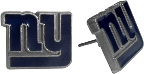 New York Giants NFL Silver Stud Earrings