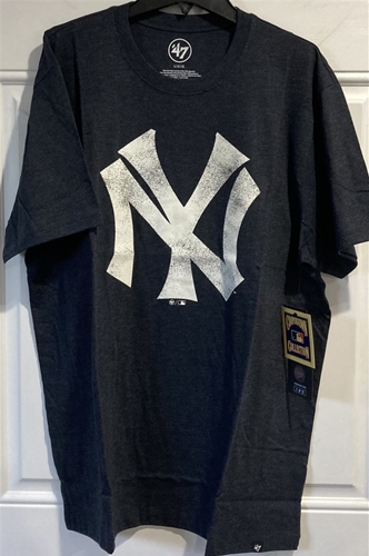 New York YANKEES Cooperstown MLB Fall Navy Throwback Club Men's Tee *NEW*