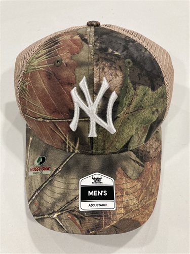 New York YANKEES MLB Mossy Oak Bawl MVP Mesh Adjustable Snapback Hat