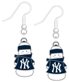 New York Yankees Snowman MLB Silver Dangle Earrings *SALE*