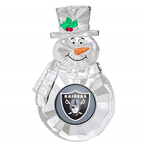 Las Vegas Raiders NFL Traditional Snowman Ornament - 6 Count Case *SALE*